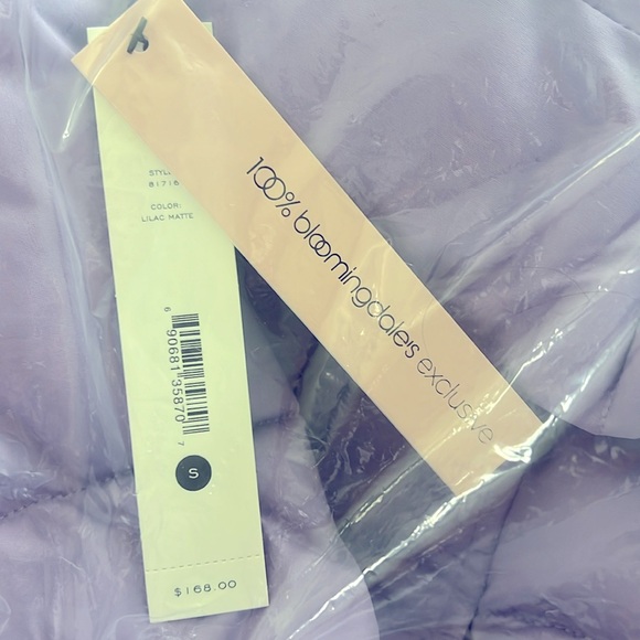 AQUA Quilted Cropped Puffer Jacket in Lilac, Size S New w/Tag Retail $168 - Picture 5 of 8